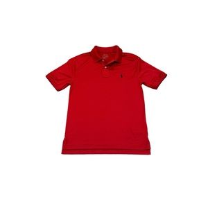 Polo Ralph Lauren Performance Boys Jersey Polo S/S Shirt, Red, Size Med (10-12)